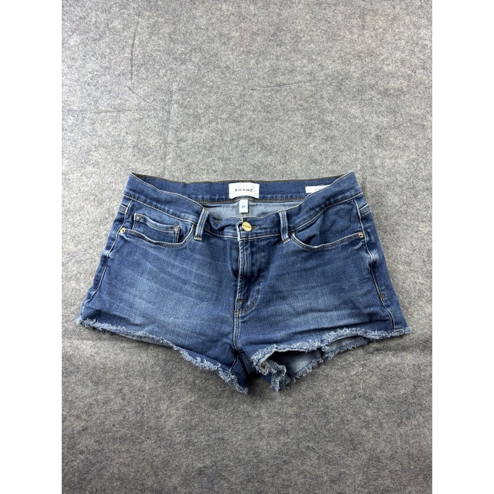 FRAME DENIM Le Cutoff Mid Rise Distressed Casual Size 27 Stretch Boho Denim Jean